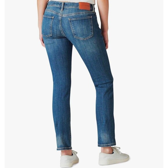 Lucky Brand Mid Rise Sweet Straight Leg Jeans Tanzanite Size 0 (25x30) New - Picture 4 of 8